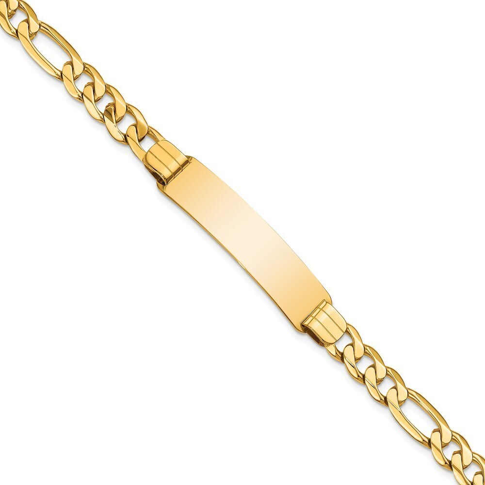 14k Yellow Gold Figaro Id Bracelet